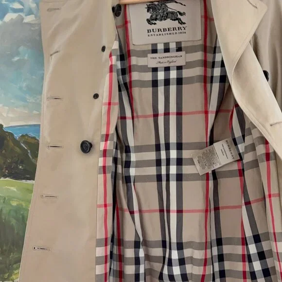 Burberry The Sandringham Heritage Trench Short Coat England Size US 0 XS - Picture 12 of 16